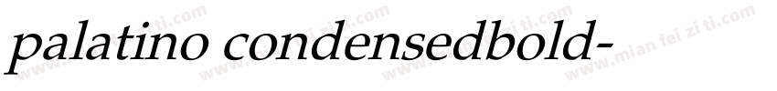 palatino condensedbold字体转换